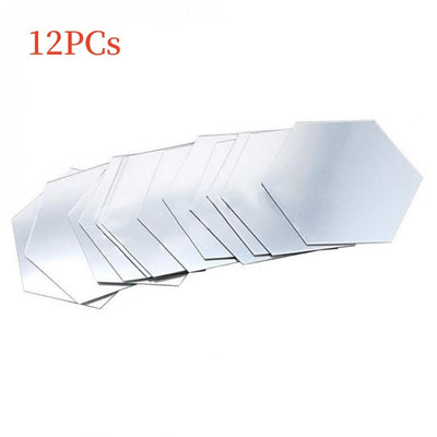 Hexagonal Mirror Acrylic Wall Sticker Background Wall Crystal Stereo MHexagonal Mirror Acrylic Wall Sticker Background Wall Crystal Stereo Mirror Sticker