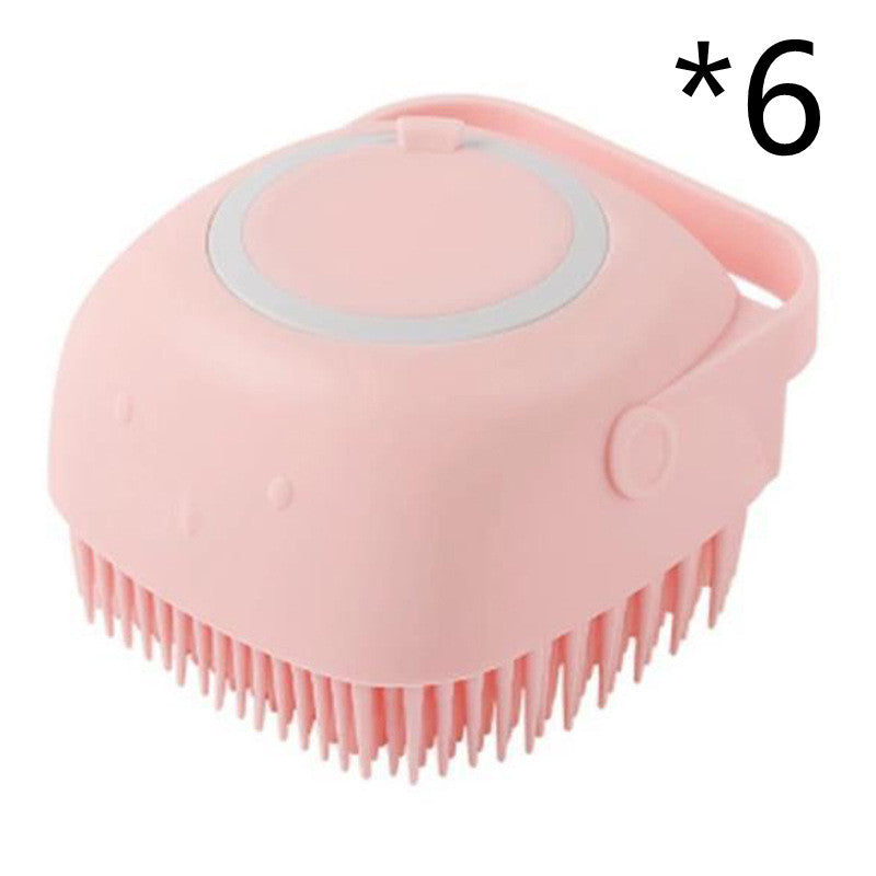 silicone dog bath massage brush