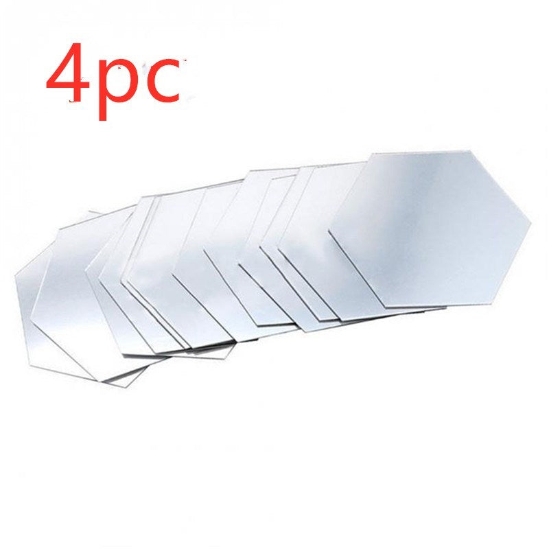 Hexagonal Mirror Acrylic Wall Sticker Background Wall Crystal Stereo MHexagonal Mirror Acrylic Wall Sticker Background Wall Crystal Stereo Mirror Sticker