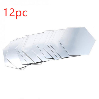 Hexagonal Mirror Acrylic Wall Sticker Background Wall Crystal Stereo MHexagonal Mirror Acrylic Wall Sticker Background Wall Crystal Stereo Mirror Sticker
