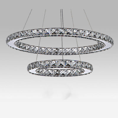 Stainless Steel Ring Simple Crystal ChandelierStainless Steel Ring Simple Crystal Chandelier