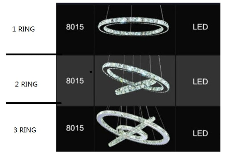 Stainless Steel Ring Simple Crystal ChandelierStainless Steel Ring Simple Crystal Chandelier