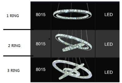 Stainless Steel Ring Simple Crystal ChandelierStainless Steel Ring Simple Crystal Chandelier