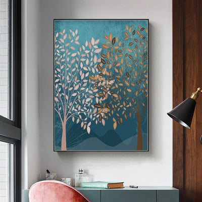 Nordic Modern Forest Landscape Living Room Wall Painting Canvas PaintiNordic Modern Forest Landscape Living Room Wall Painting Canvas Painting
