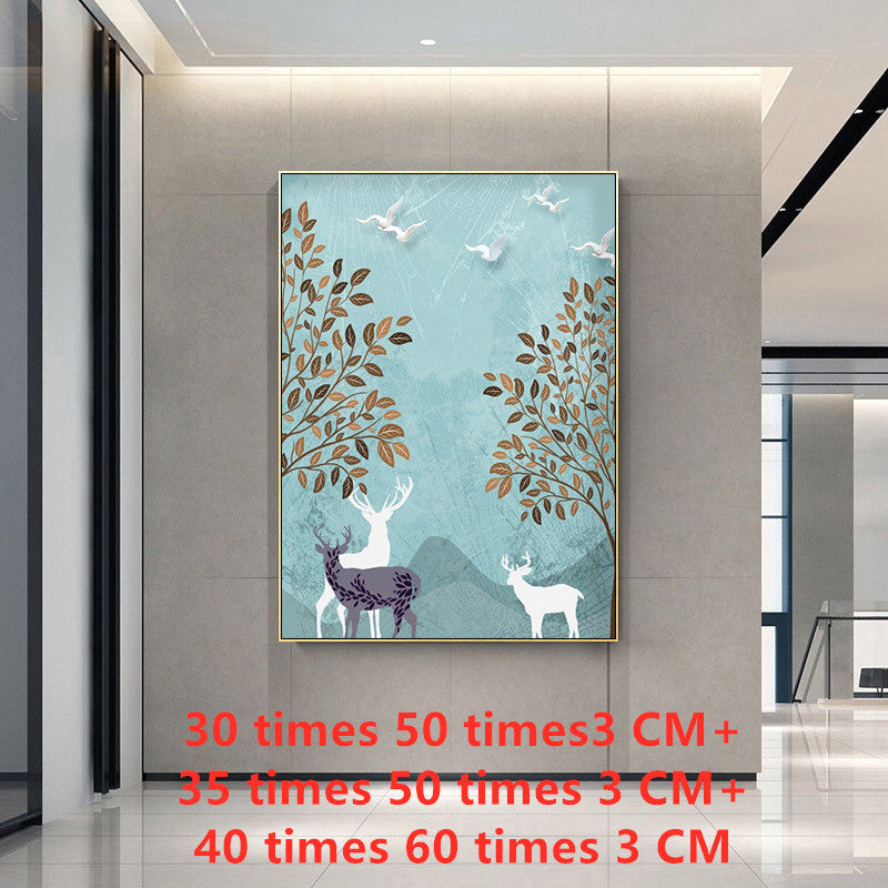 Nordic Modern Forest Landscape Living Room Wall Painting Canvas PaintiNordic Modern Forest Landscape Living Room Wall Painting Canvas Painting
