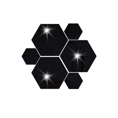 Hexagonal Mirror Acrylic Wall Sticker Background Wall Crystal Stereo MHexagonal Mirror Acrylic Wall Sticker Background Wall Crystal Stereo Mirror Sticker