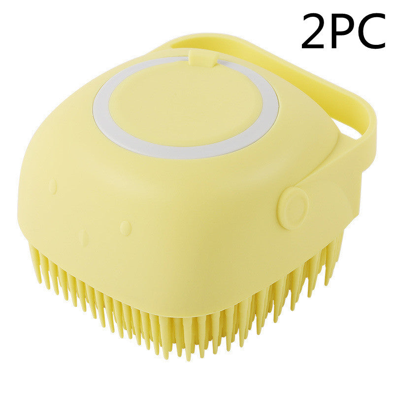 silicone dog bath massage brush