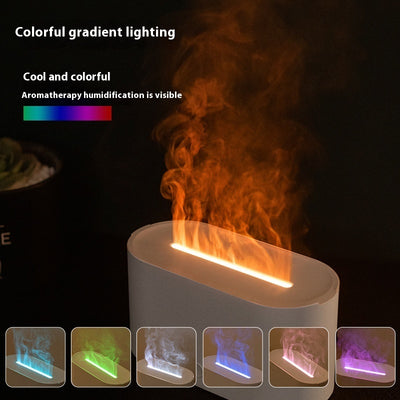 Flame Aroma Diffuser Colorful Light Household Mini Humidifier