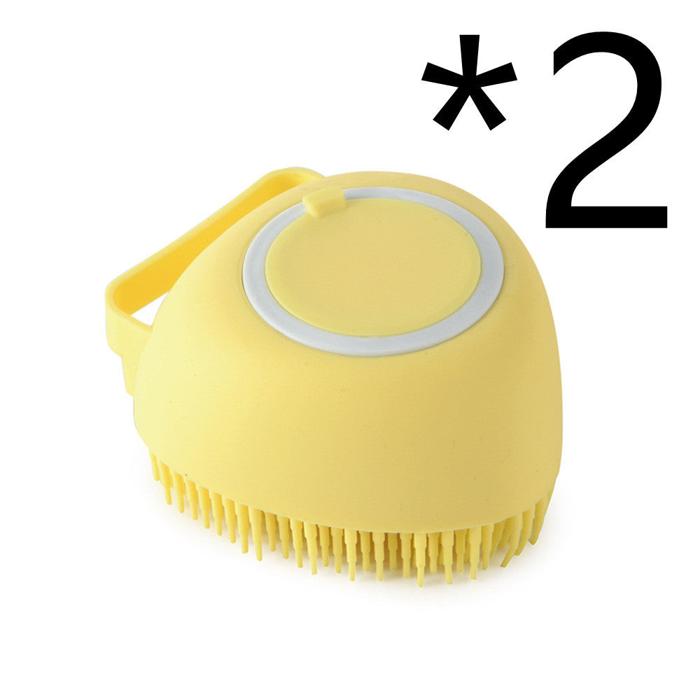 silicone dog bath massage brush