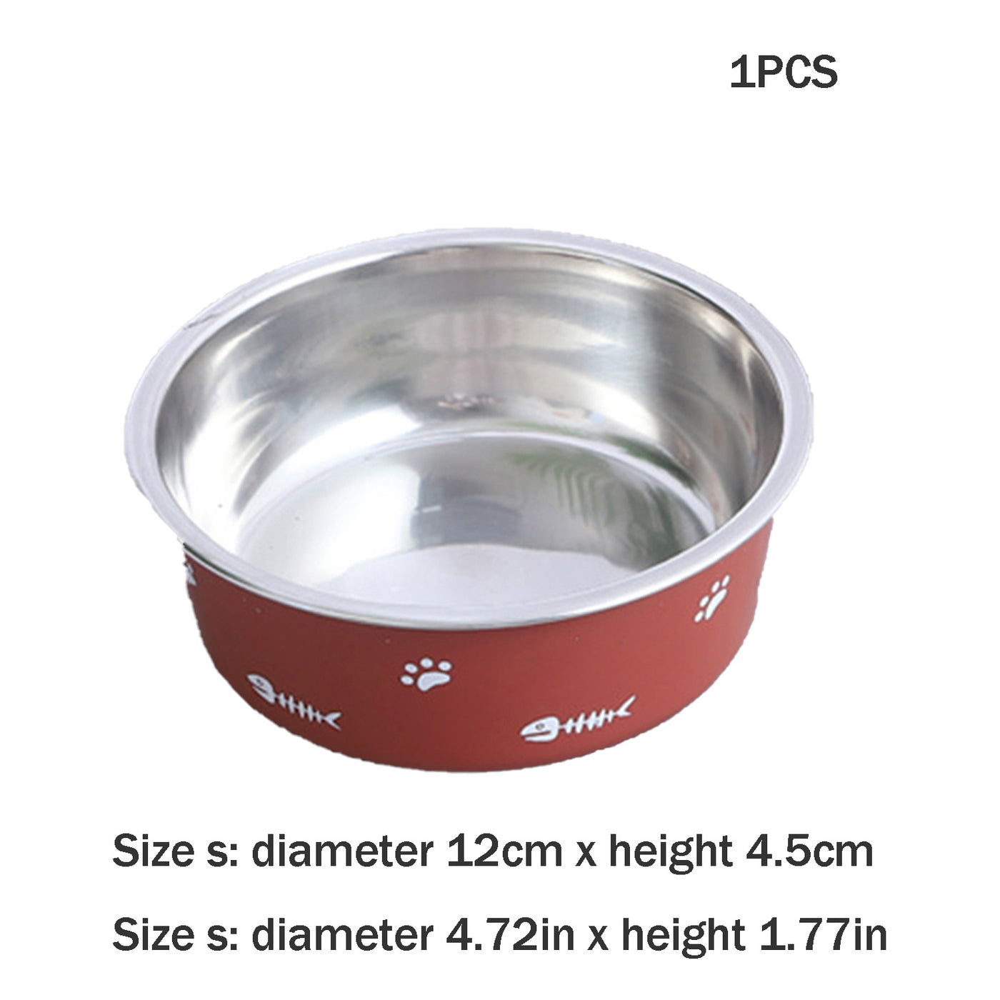 Pet Food Bowl Stainless Steel Pet Bowl New Double Thickened Floor Suction Dog Bowl Scandinavian Style Non-Slip Pet Bowl