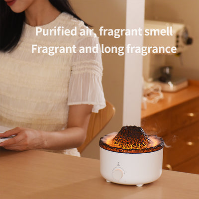 Mute Of New Small Simulated Flame Volcano Humidifier Flame Humidifier Small Simulated Flame Volcano Humidifier Flame Humidifier Volcano Diffuser Home Decorations