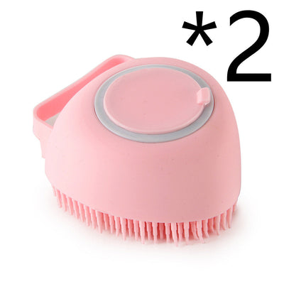 silicone dog bath massage brush