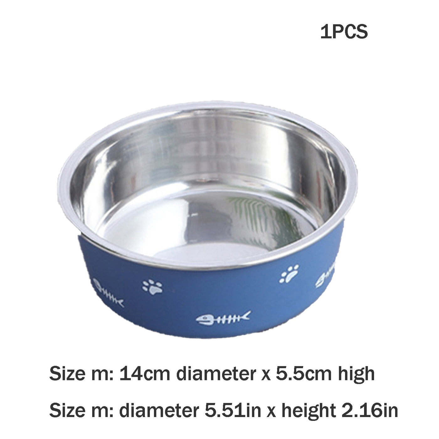 Pet Food Bowl Stainless Steel Pet Bowl New Double Thickened Floor Suction Dog Bowl Scandinavian Style Non-Slip Pet Bowl