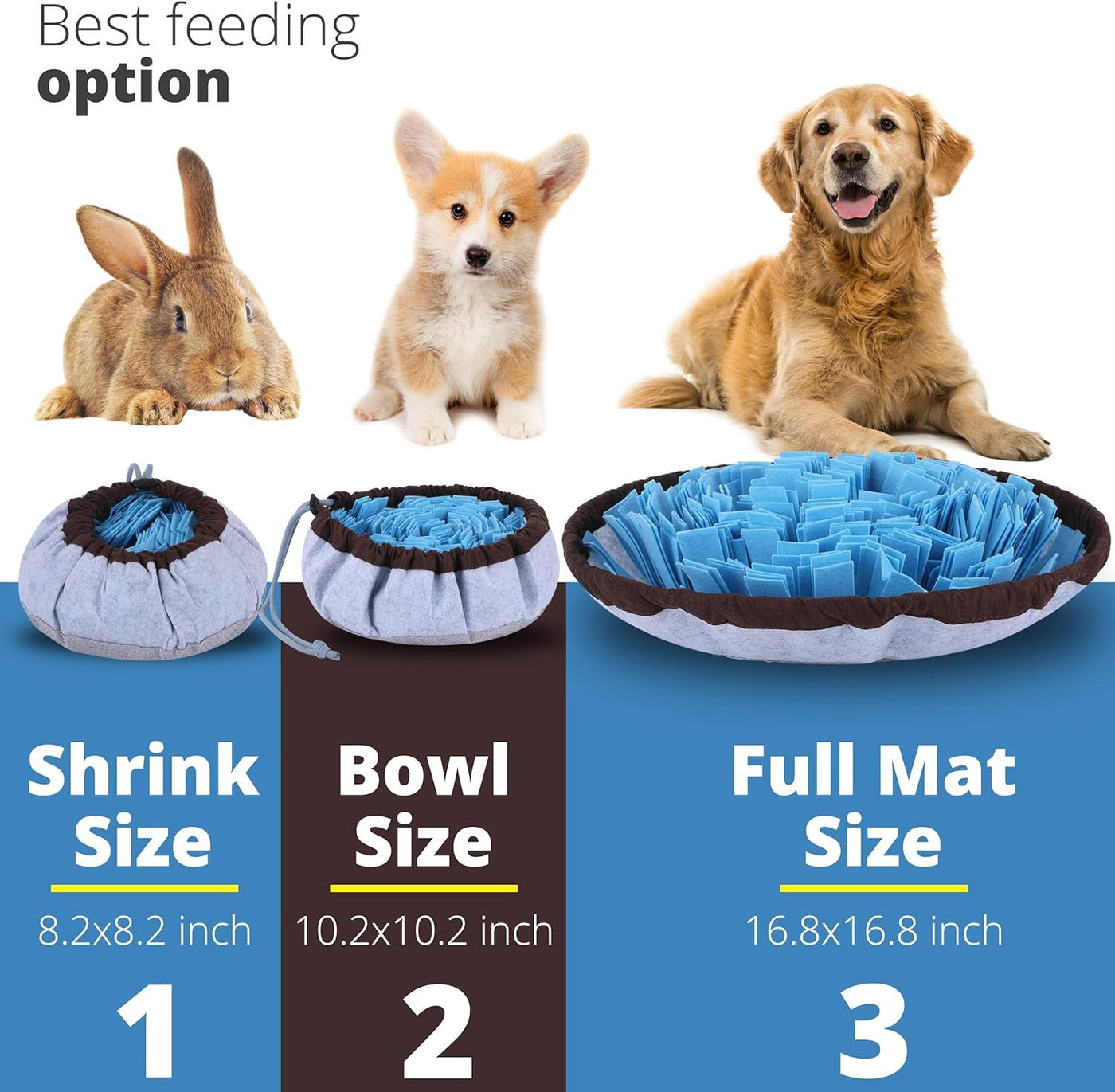 Adjustable Snuffle Mat For Dogs Large Breed Puzzle Toys Small Dog Enrichment Toys For Large Dogs Slow Eating Stress Relief Dog Toy For Feeding  Dog Mental Stimulation Toys