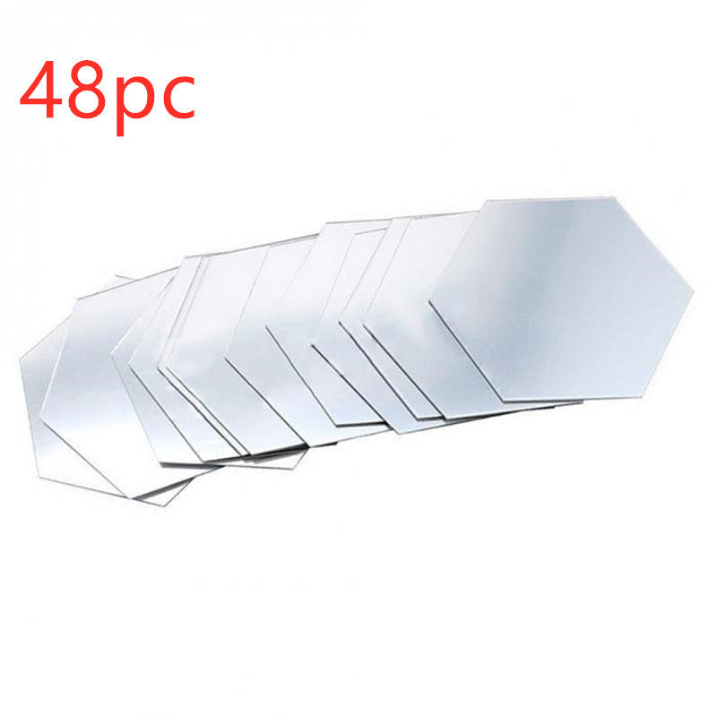 Hexagonal Mirror Acrylic Wall Sticker Background Wall Crystal Stereo MHexagonal Mirror Acrylic Wall Sticker Background Wall Crystal Stereo Mirror Sticker