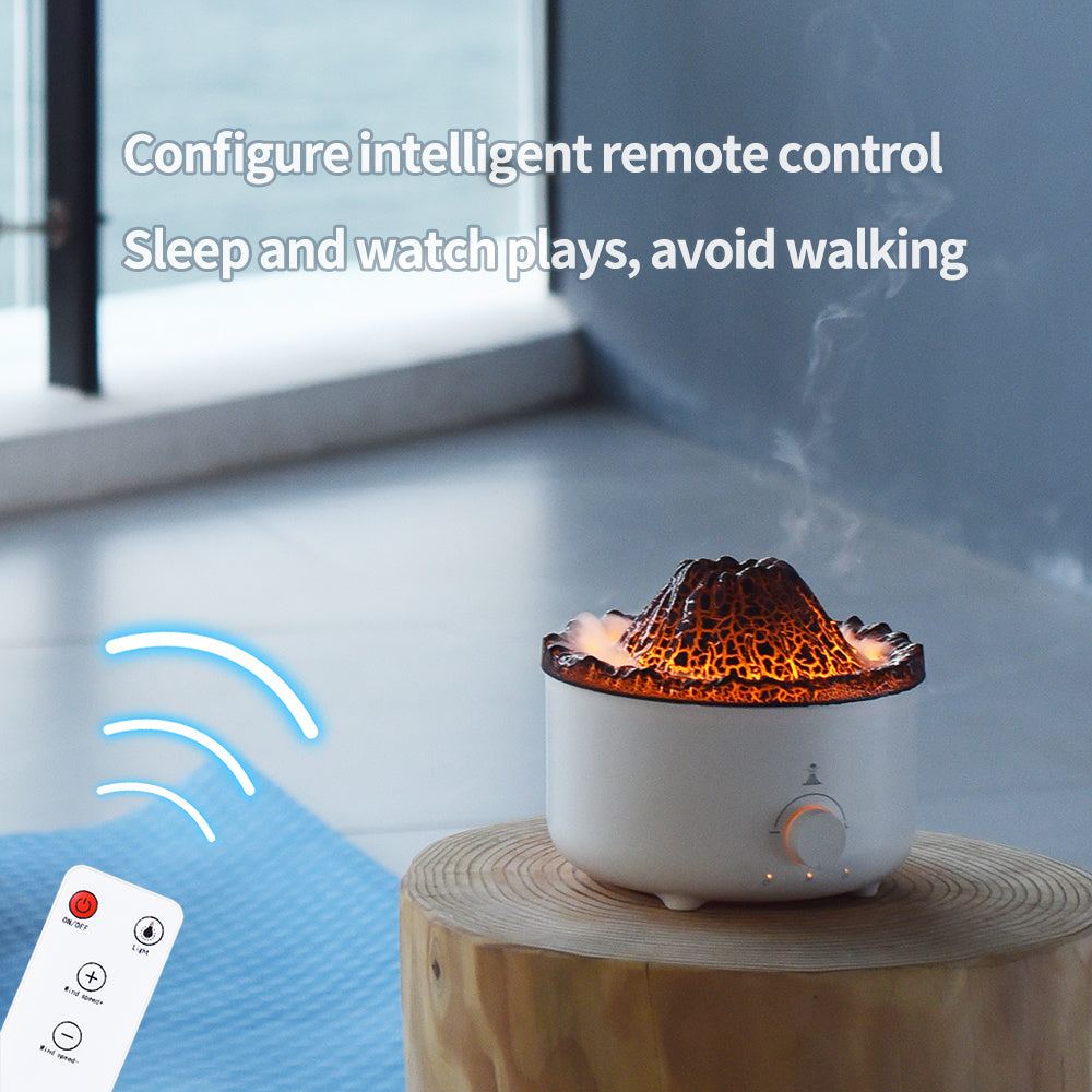 Mute Of New Small Simulated Flame Volcano Humidifier Flame Humidifier Small Simulated Flame Volcano Humidifier Flame Humidifier Volcano Diffuser Home Decorations