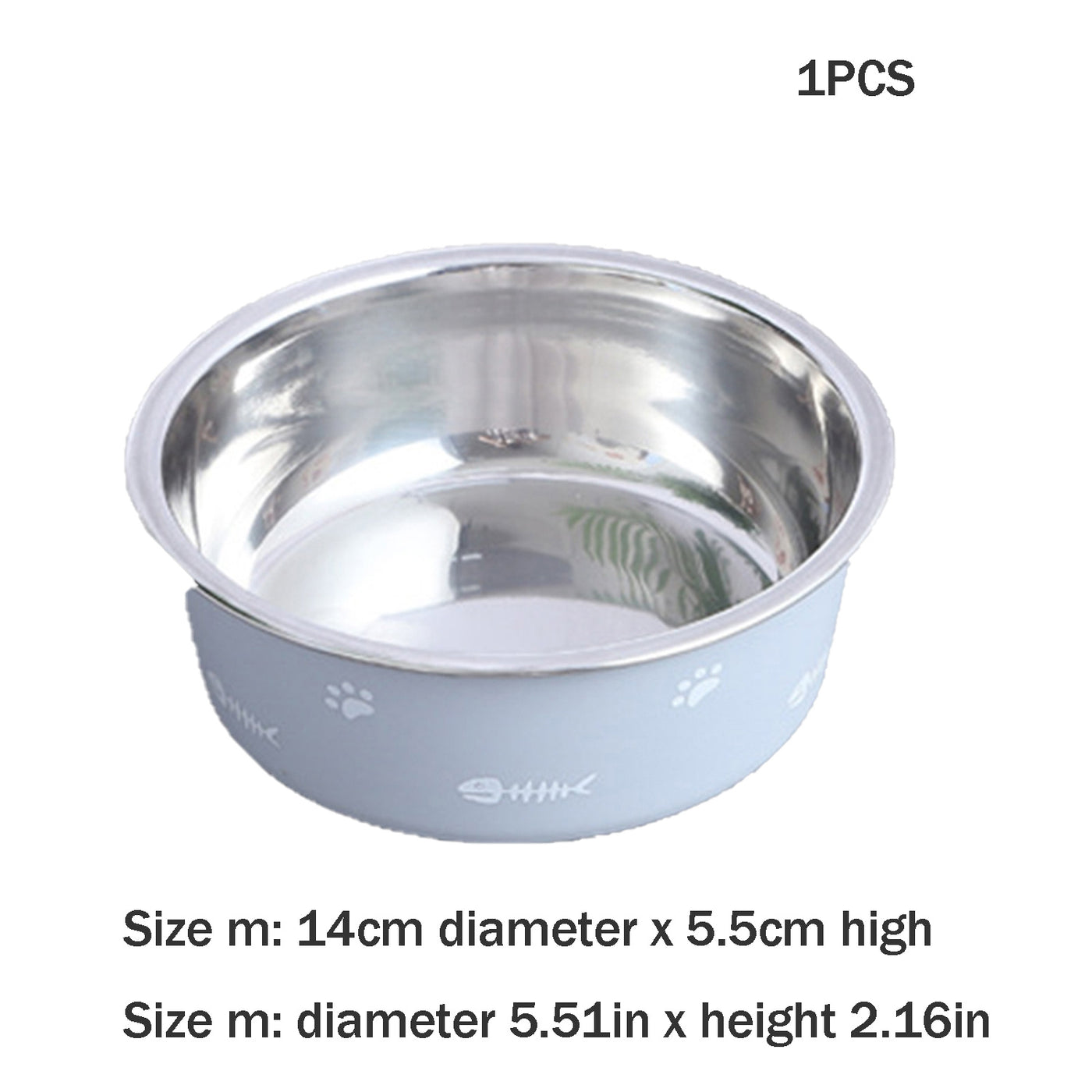 Pet Food Bowl Stainless Steel Pet Bowl New Double Thickened Floor Suction Dog Bowl Scandinavian Style Non-Slip Pet Bowl