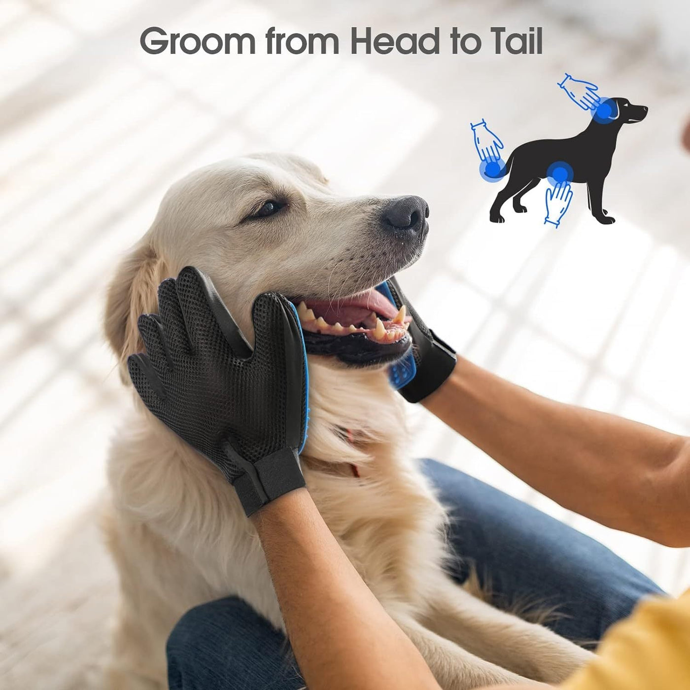 pet grooming gloves