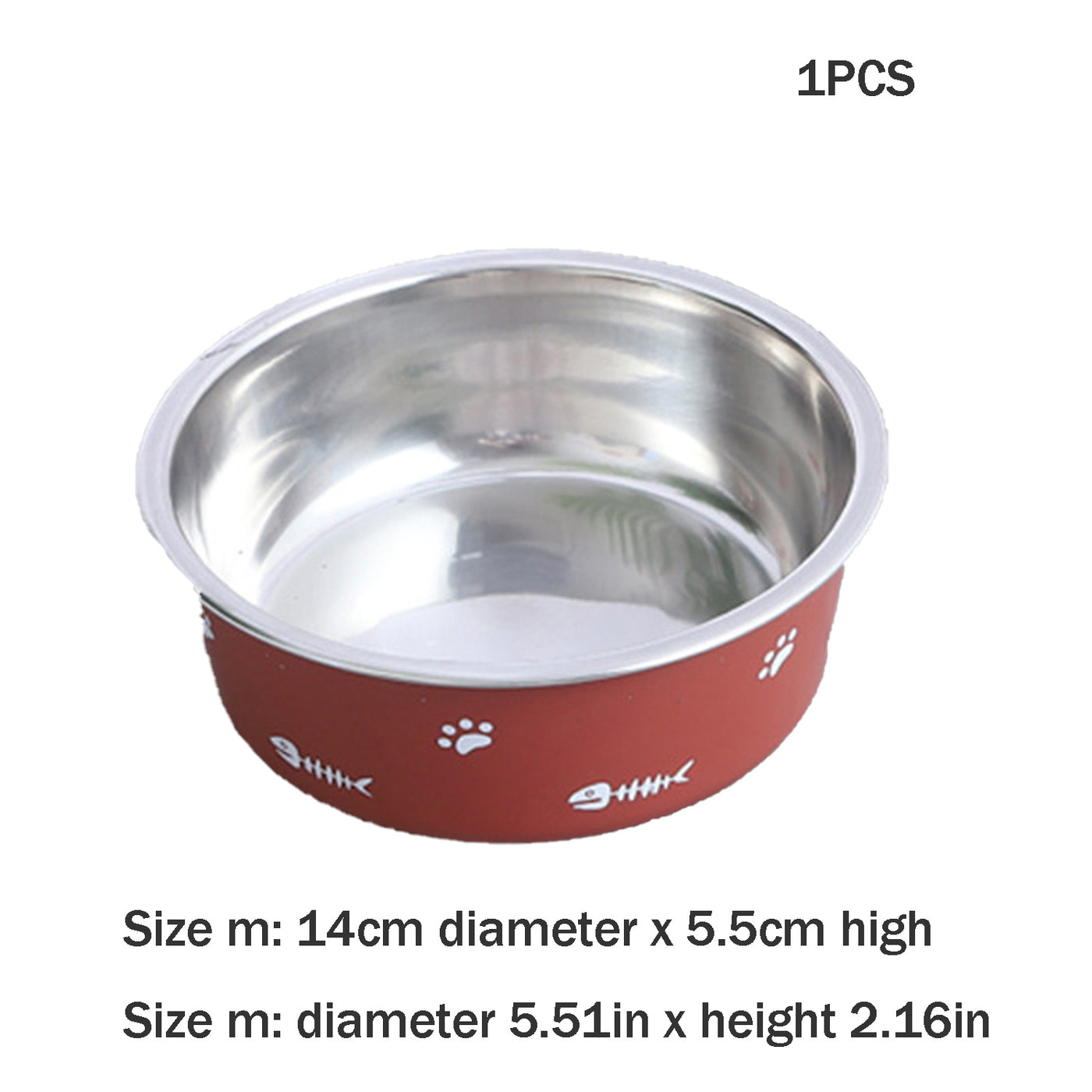 Pet Food Bowl Stainless Steel Pet Bowl New Double Thickened Floor Suction Dog Bowl Scandinavian Style Non-Slip Pet Bowl