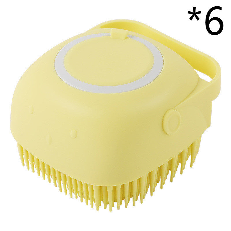 silicone dog bath massage brush
