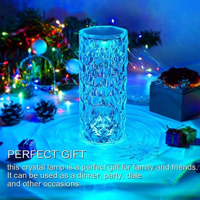 16 colors rose rays crystal diamond table lamp