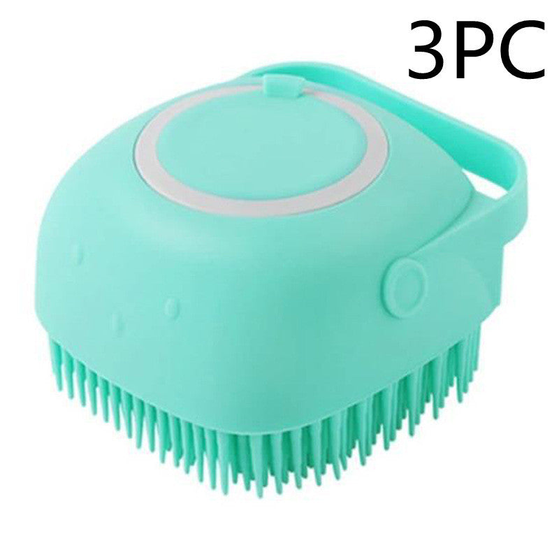 silicone dog bath massage brush
