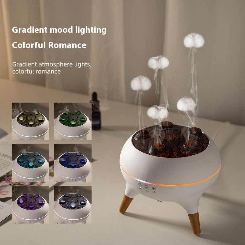 Household  Intelligent Jellyfish Ultrasonic Air Humidifier Ultrasonic Household Intelligent Jellyfish Ultrasonic Air Humidifier Ultrasonic Porous Atomization Timing Remote Control Humidifier Aroma Diffuser