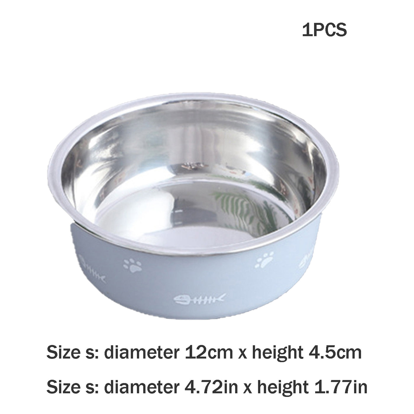 Pet Food Bowl Stainless Steel Pet Bowl New Double Thickened Floor Suction Dog Bowl Scandinavian Style Non-Slip Pet Bowl