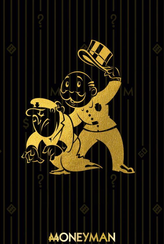 Abstract Golden Monopoly Art Posters And Prints Rich Money Man PictureAbstract Golden Monopoly Art Posters