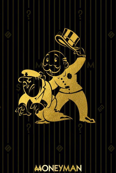 Abstract Golden Monopoly Art Posters And Prints Rich Money Man PictureAbstract Golden Monopoly Art Posters