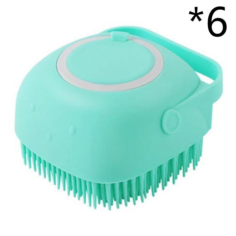 silicone dog bath massage brush