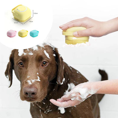 silicone dog bath massage brush