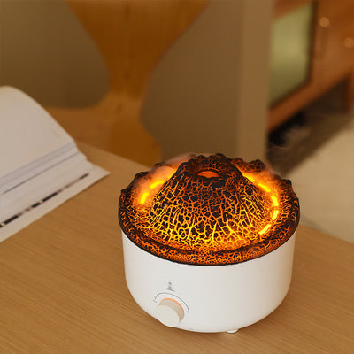 Mute Of New Small Simulated Flame Volcano Humidifier Flame Humidifier Small Simulated Flame Volcano Humidifier Flame Humidifier Volcano Diffuser Home Decorations
