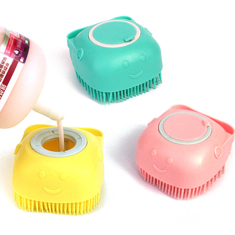 silicone dog bath massage brush