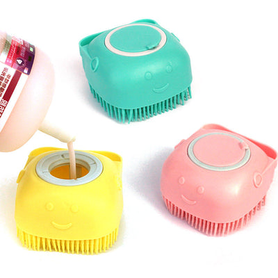 silicone dog bath massage brush