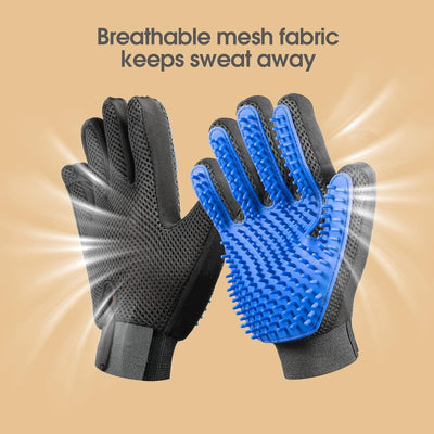 pet grooming gloves