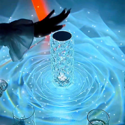 16 colors rose rays crystal diamond table lamp